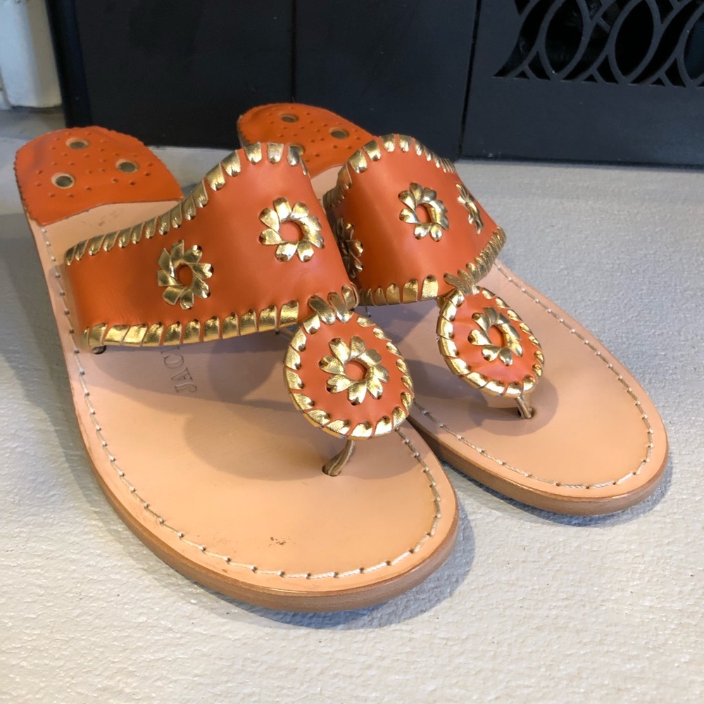 Jack Rogers Coral Wedge Sandals